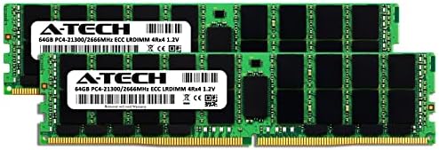 A-Tech 128GB זיכרון RAM עבור Supermicro Superserver E300-9D-8CN8TP X11SDV-8C-TP8F | DDR4 2666MHz PC4-21300 עומס ECC